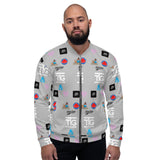 TTG Family Logo Unisex Bomber Jacket (Silver) - StereoTypeTees