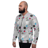 TTG Family Logo Unisex Bomber Jacket (Silver) - StereoTypeTees