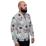 TTG Family Logo Unisex Bomber Jacket (Silver) - StereoTypeTees
