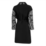 Mens Black Bandana Bathrobe