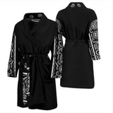 Mens Black Bandana Bathrobe