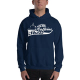 A.M. Caffeine Hoodie (White) Logo - StereoTypeTees